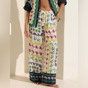 Anthropoilogie Celadine x Danielle Manini Linen Blend Wide Leg Pants Sz XS Peite